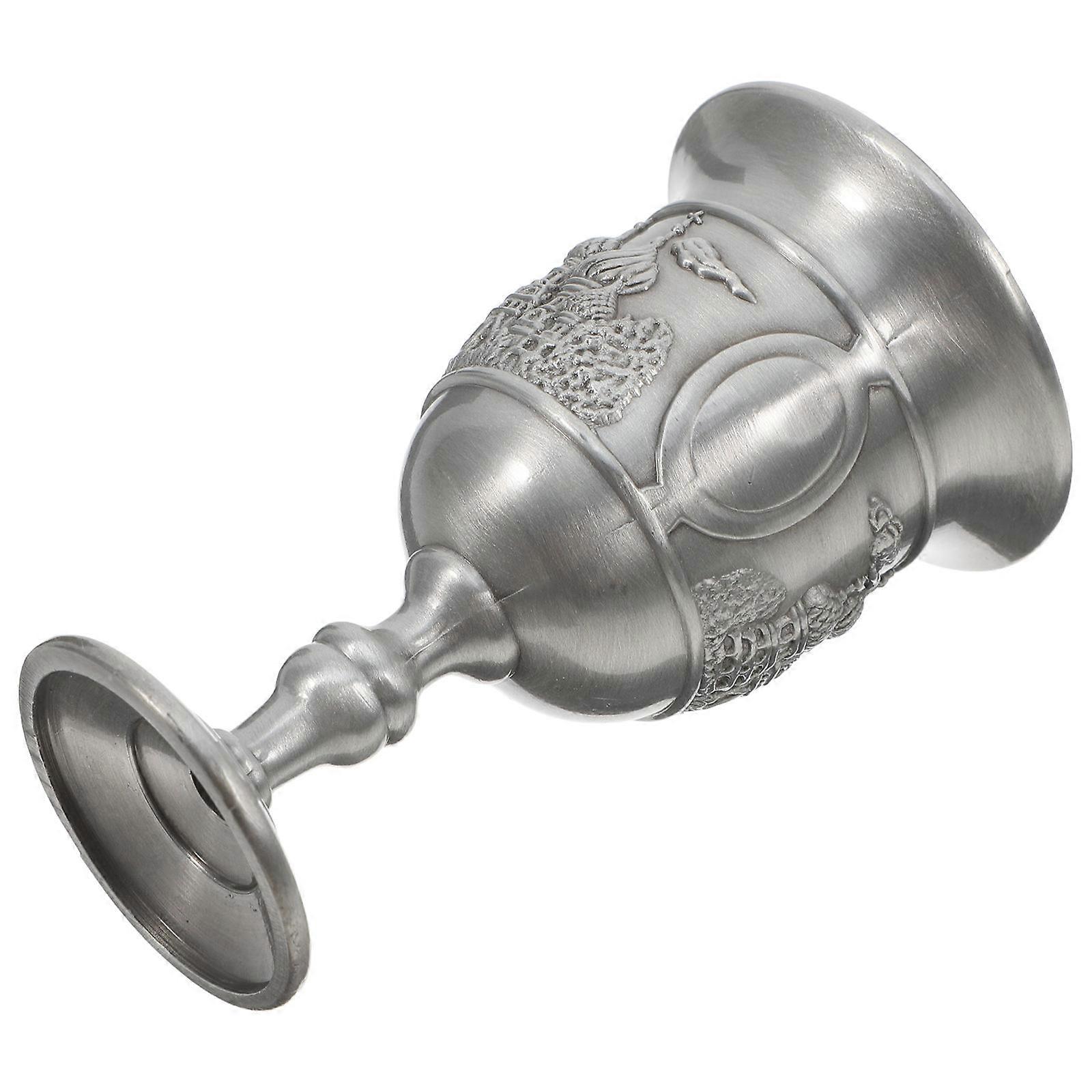 Metal Goblet Chalice for Drinking Use 2Pcs Creative Retro Wedding Cup