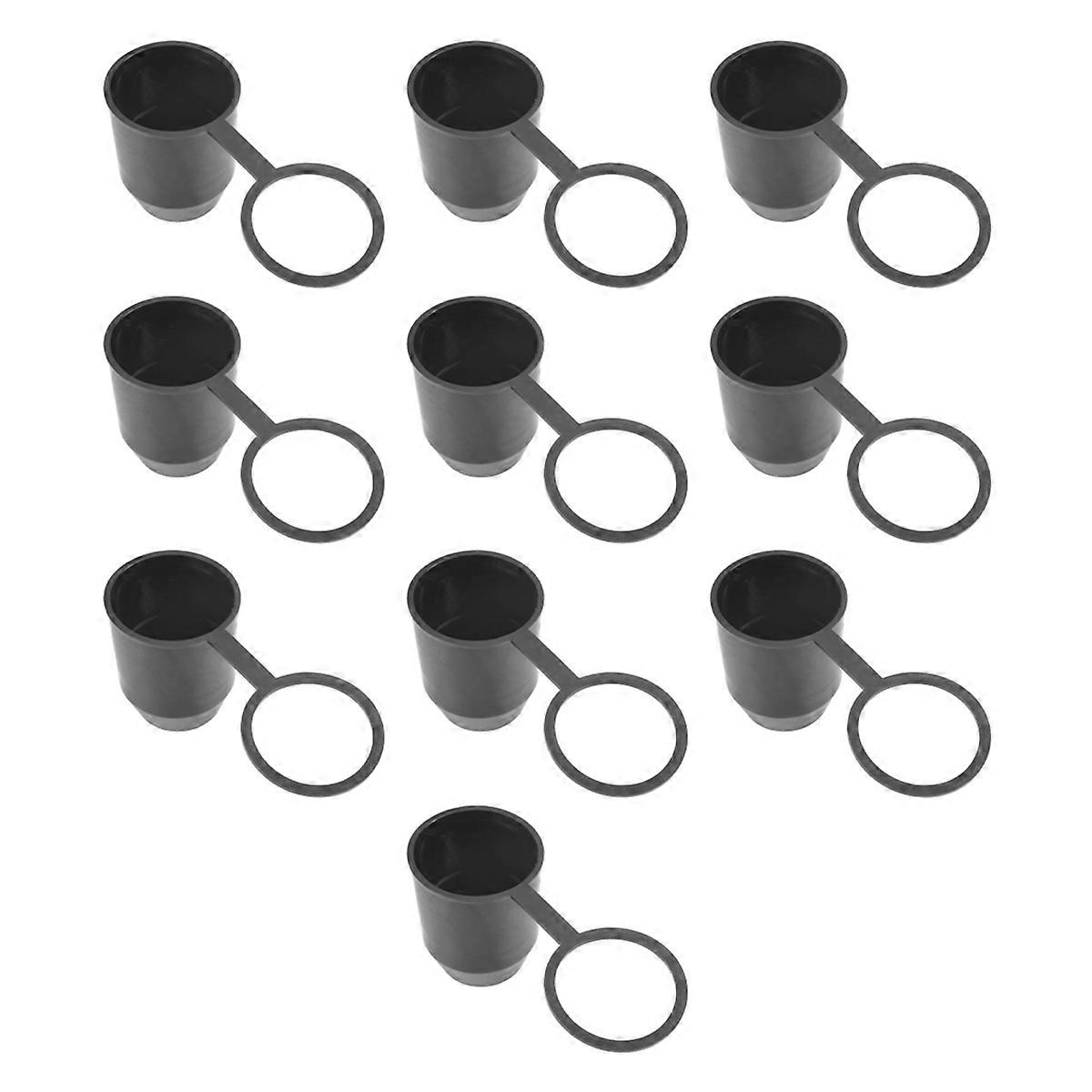 10Pcs Black Tow Bar Ball Push-In Type Cover Cap Car For RV Trailer