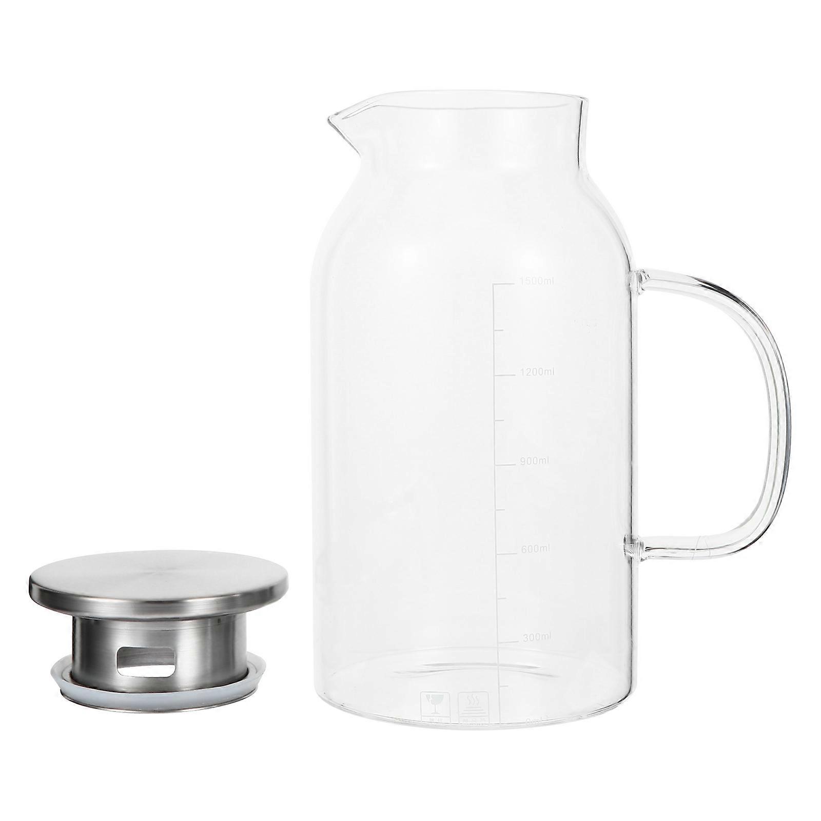 Cold Water Pitcher Glass Water Kettle for Storage 1800ml