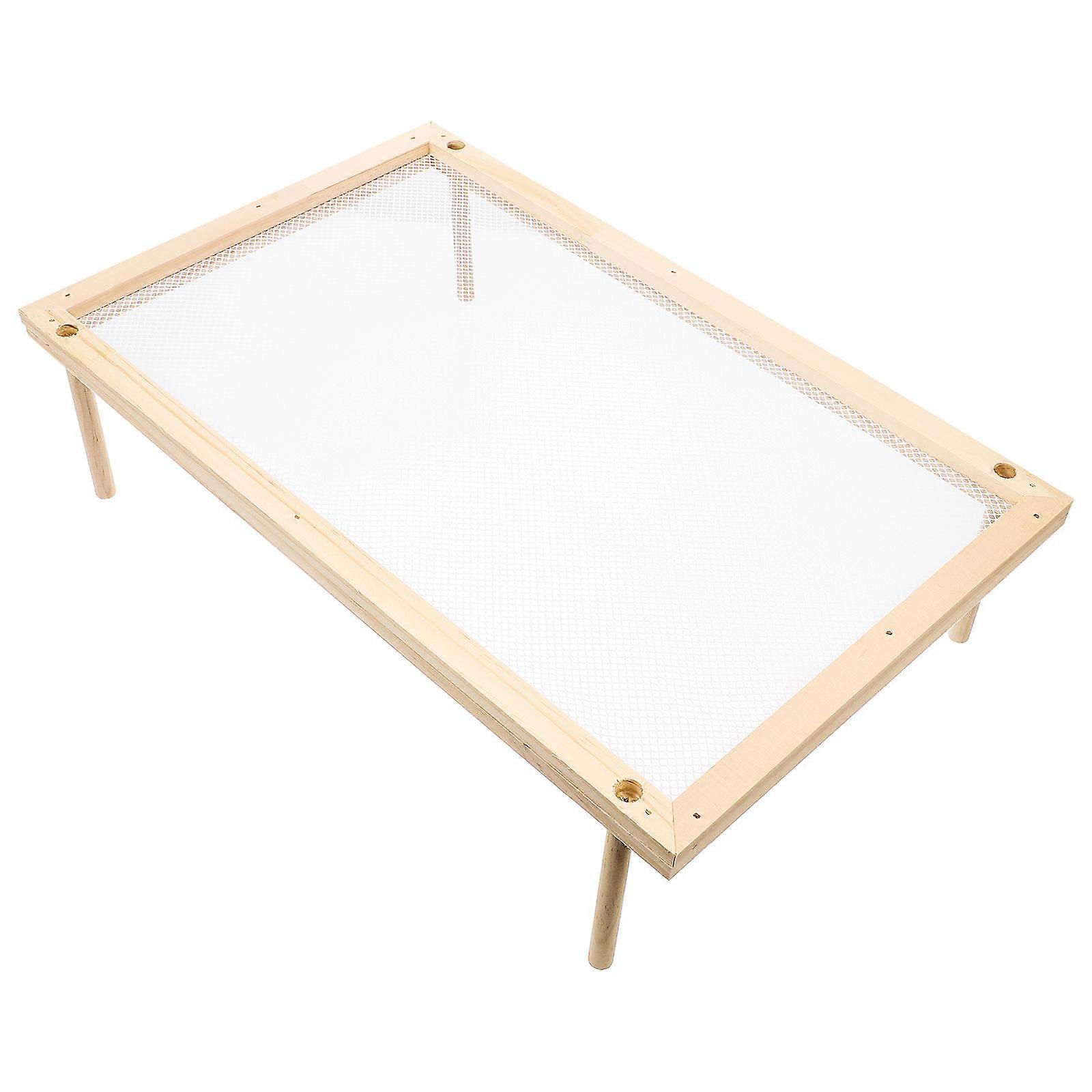 Noodle Drying Rack 2Pcs Rectangular Fruit Vegetable Dryer Kitchen Indoor Outdoor Beige Drying 39X24.5X7.5CM