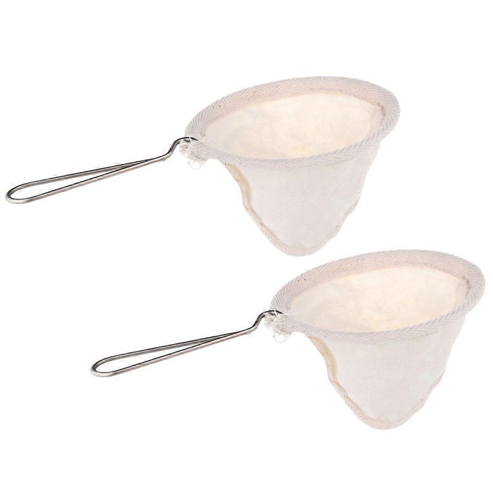 Coffee Strainer with Steel Handle for Brewing 4Pcs Reusable Filters