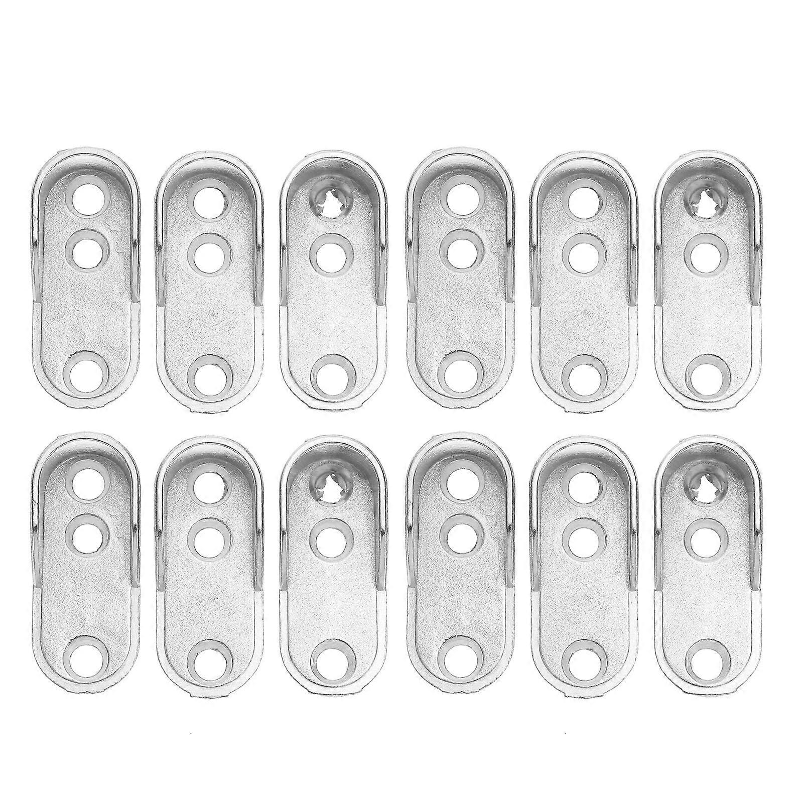 Closet Pole Socket Rod End Support for 24Pcs Wardrobe Silver Use