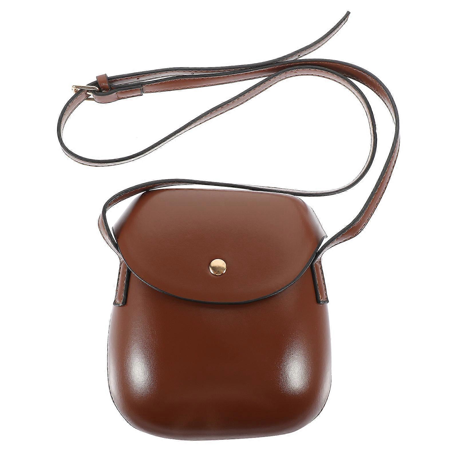 Mini Phone Bag 2Pcs Brown Shoulder Wallet Designed For Women Perfect For Office And Dating With Carry Function