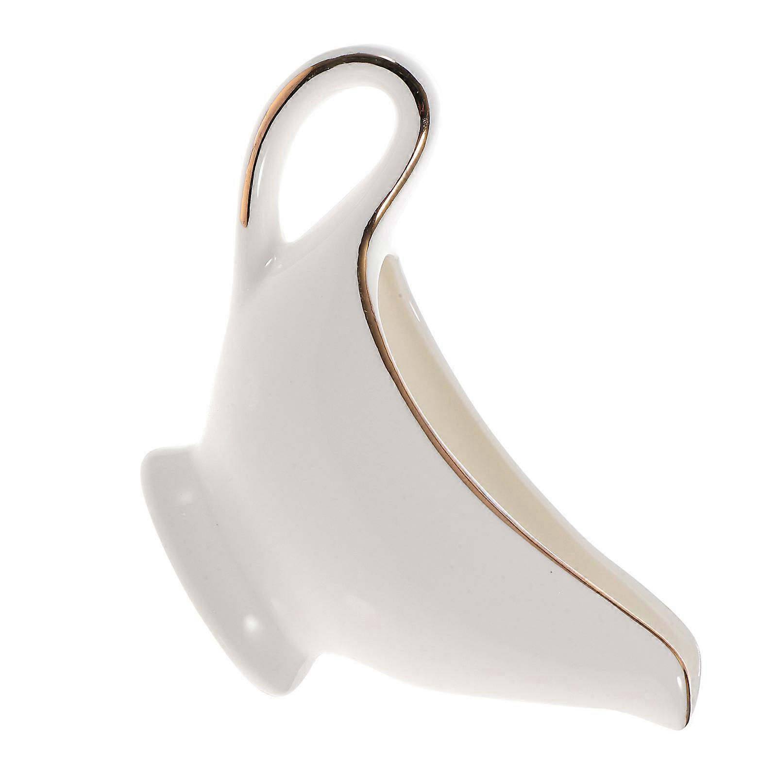 Small Coffee Cup 2Pcs Ceramic Milk Jug for Storage with White Finish