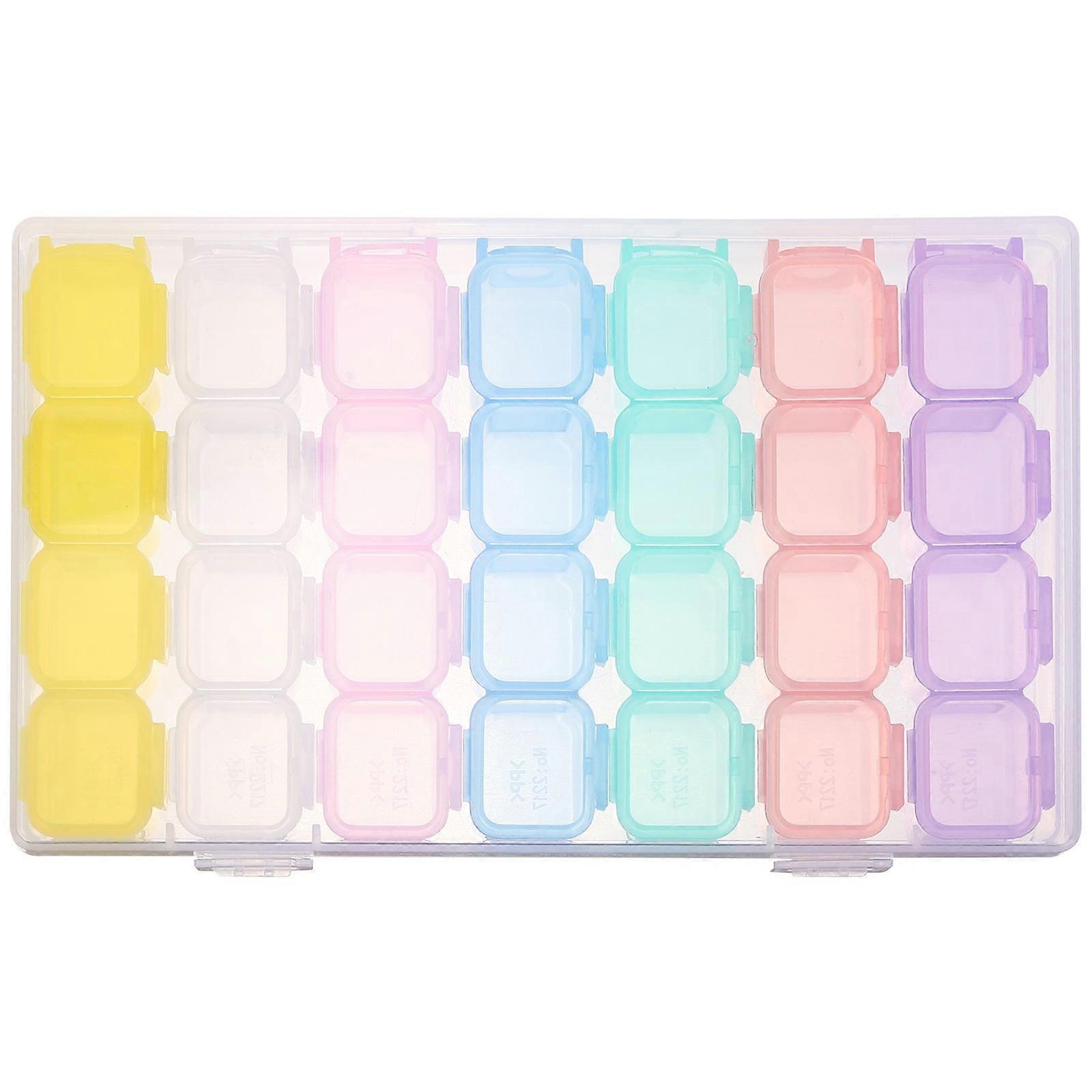 Jewelry Storage Box Compartment Case for Organizing 2Pcs with 28 Grids