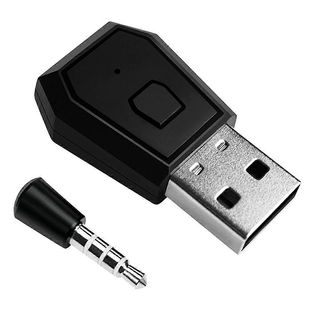 Headsets Receiver USB Adapter Wireless for Game Machine 2Pcs Black