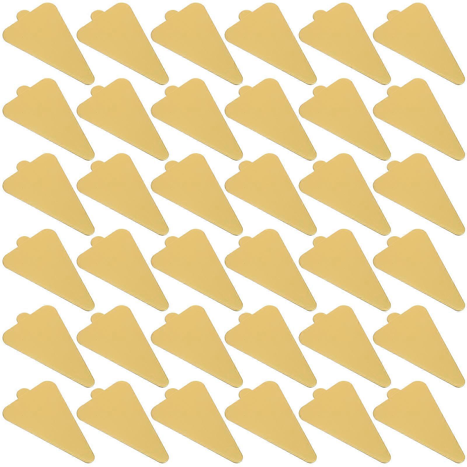 Triangle Cake Bases Golden Cardboard for Cake Decorating 100Pcs