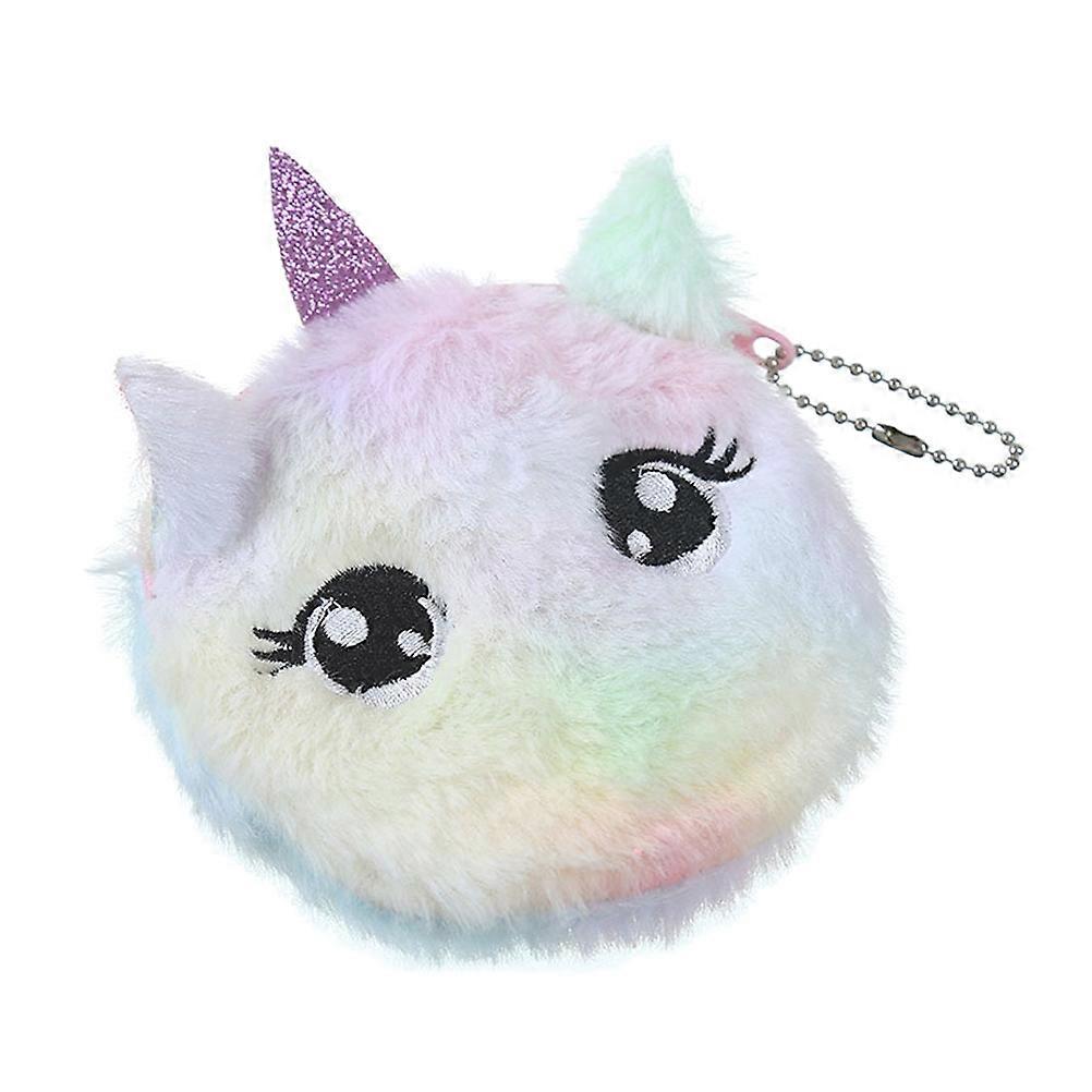 Children's Cartoon Cat Coin Purse for Storage Use 3Pcs Colorful Plush Pocket