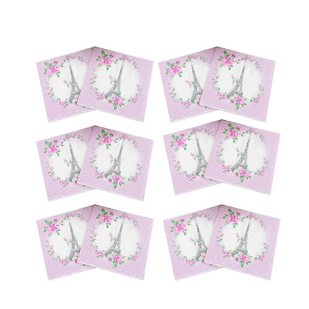 Napkins Eiffel Tower Printed Napkins for Use 80Pcs