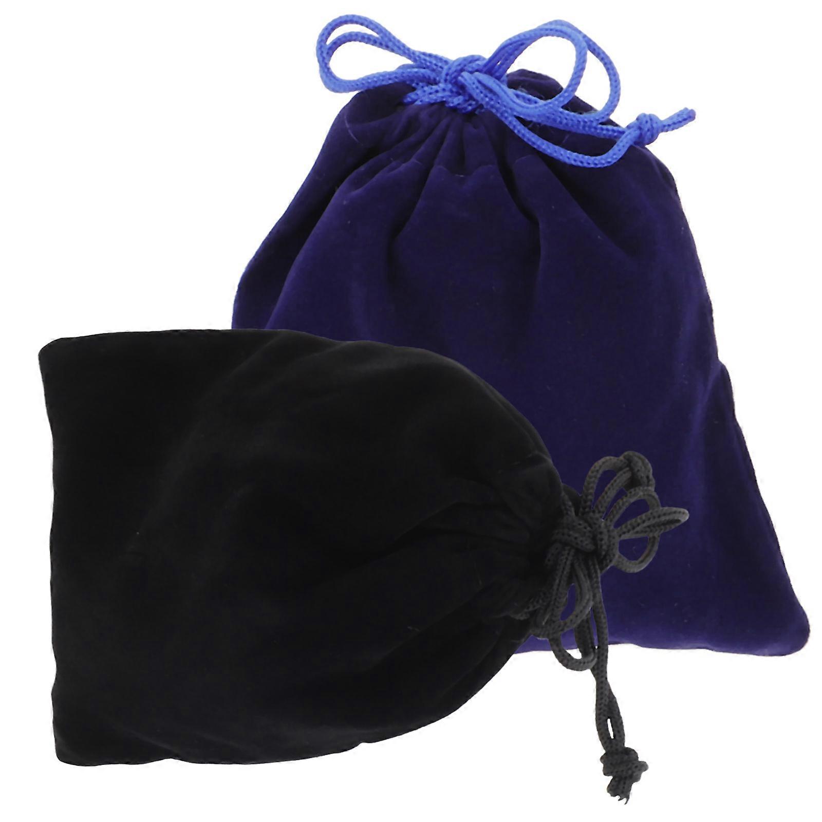 Small Drawstring Bags for Storage 8Pcs Cube Puzzle Carrying Pouches Black