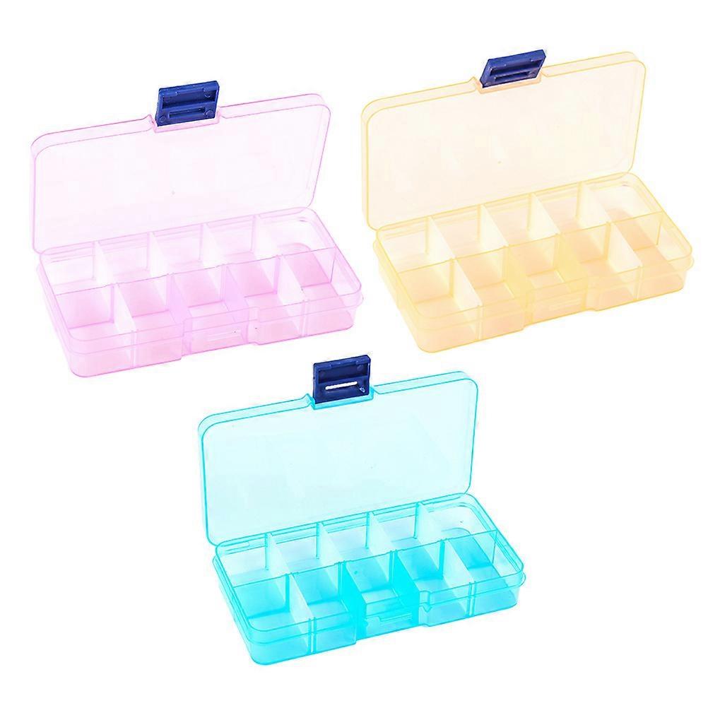 Jewelry Storage Box Plastic Case for Storage 9Pcs Assorted Colors