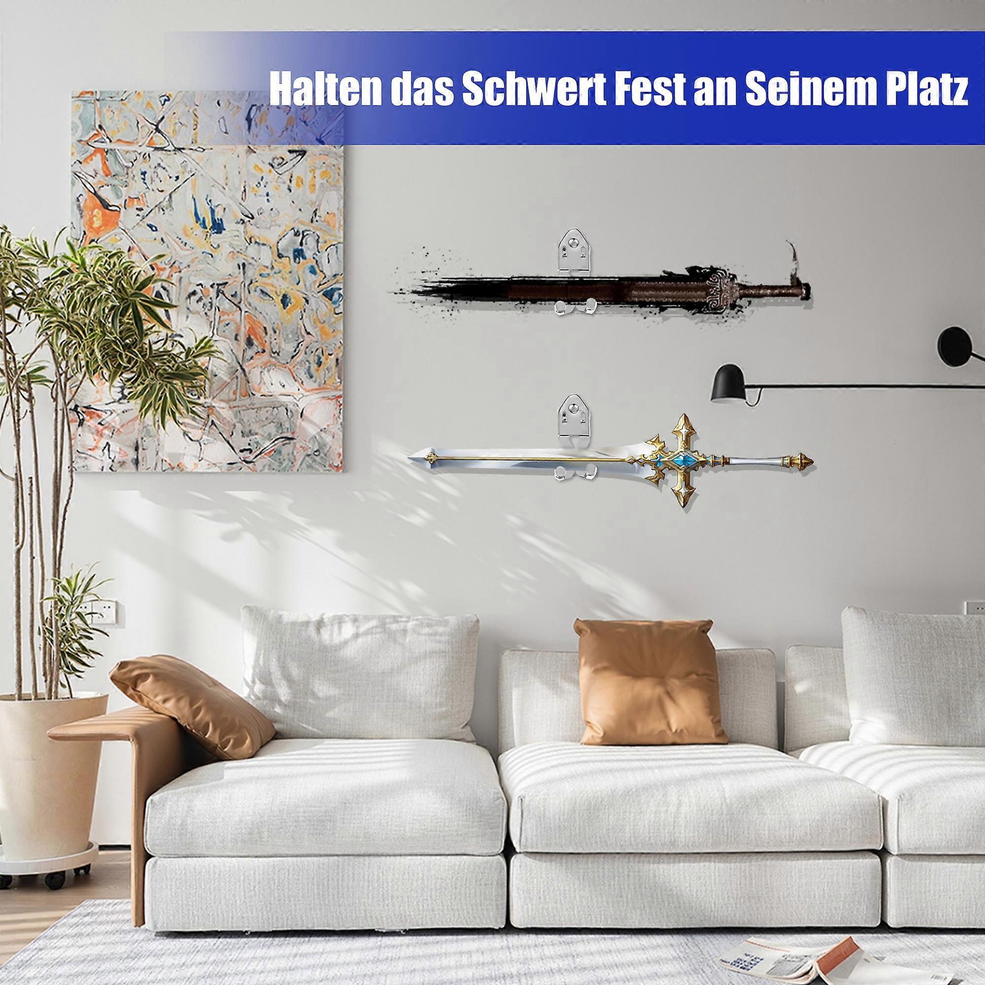 2pcs Versatile And Practical Stainless Steel Wall Rack For Vertical Mount Hook Flexible