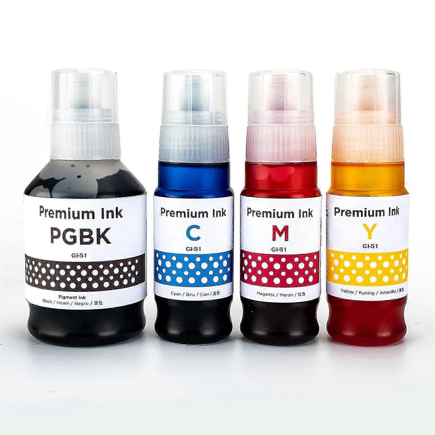 2025 Set Of 4 Ink Bottles (140ml/70ml) To Replace Gi-51 Compatible/non-oem From