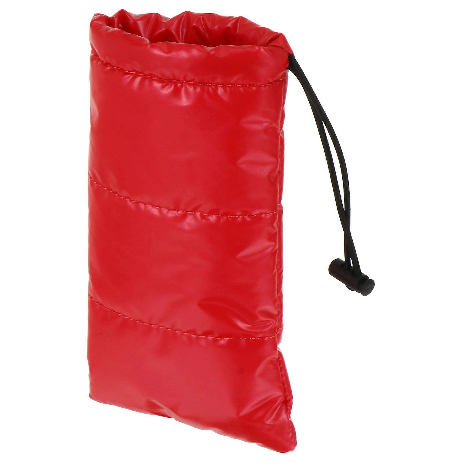 Sunglasses Holder 1Pack Daily Use Eyeglasses Drawstring Pouch Red Storage Bag