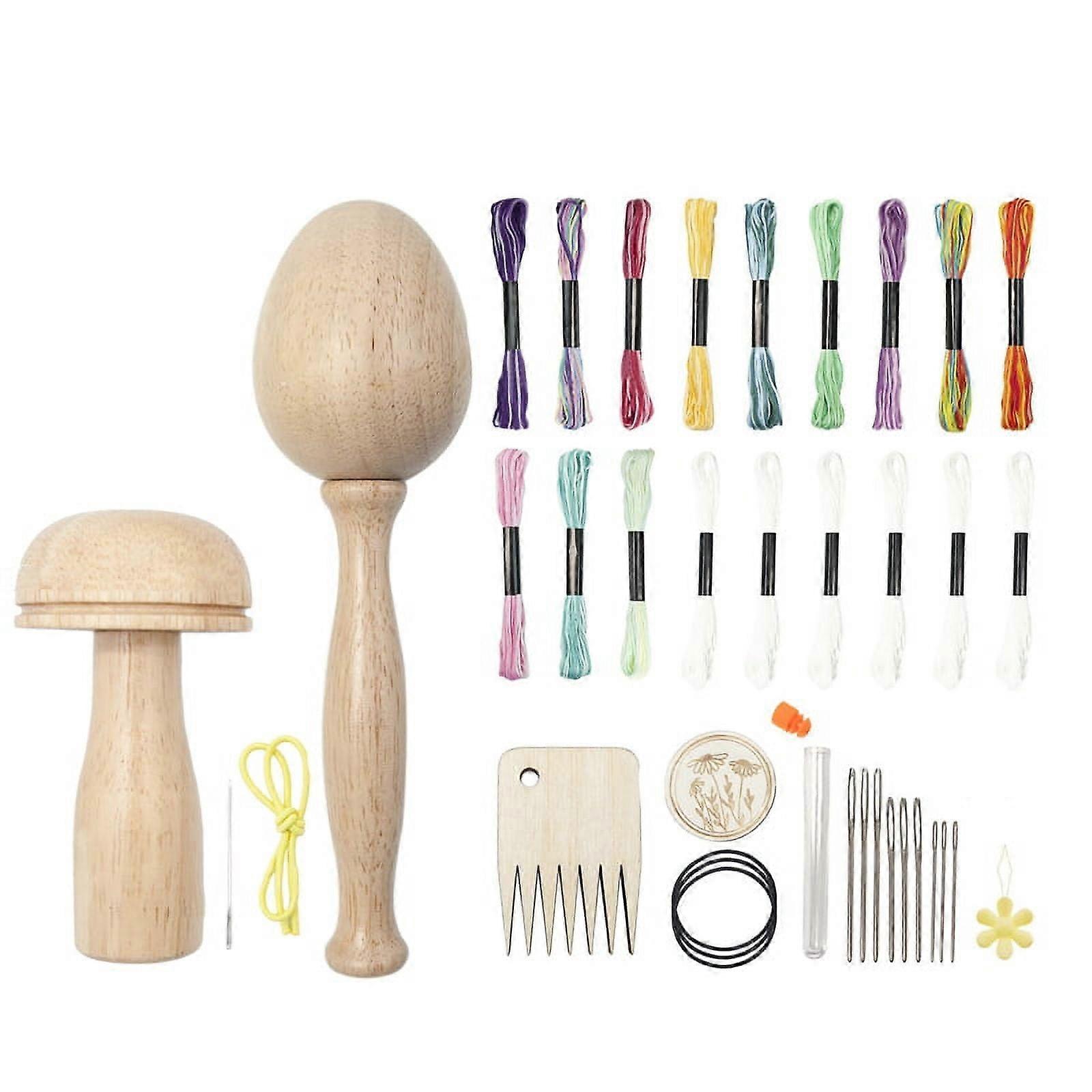 2 Pcs Darning Supplies Kit Egg for Socks