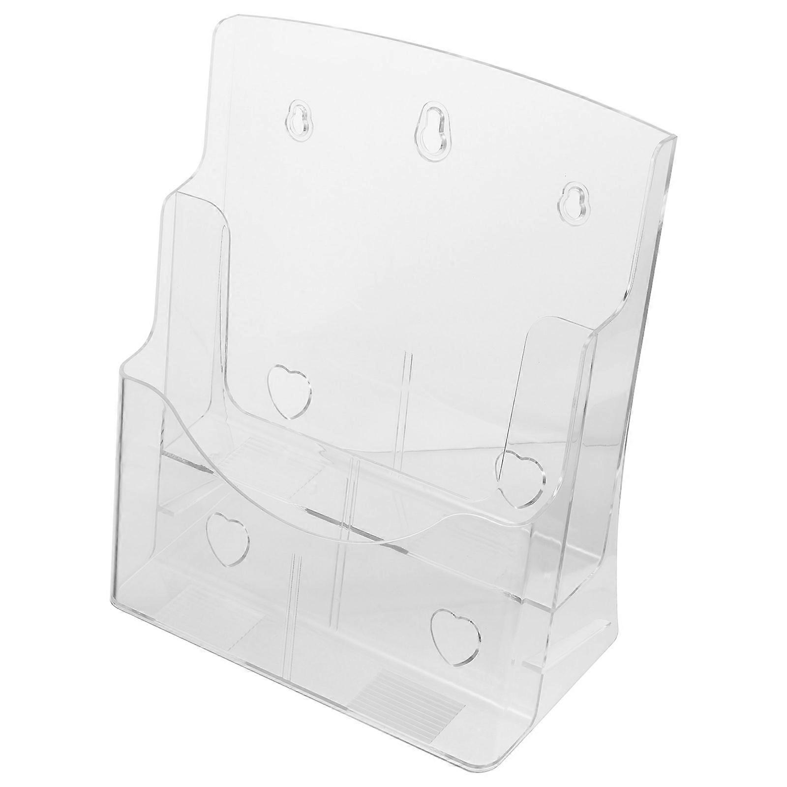 3Pcs Transparent Acrylic File Holder Perfect For Office Crowds With Rectangular Shape 10.61X9.24X4.52In Flexible Placement Feature