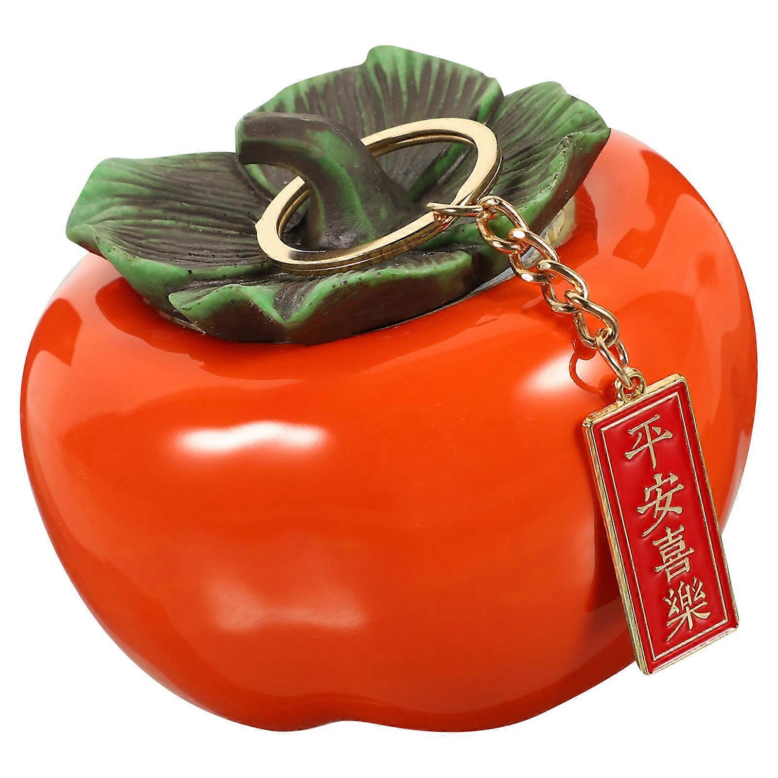Home Use Persimmon Ornament Ceramic Decoration with One Storage Jar