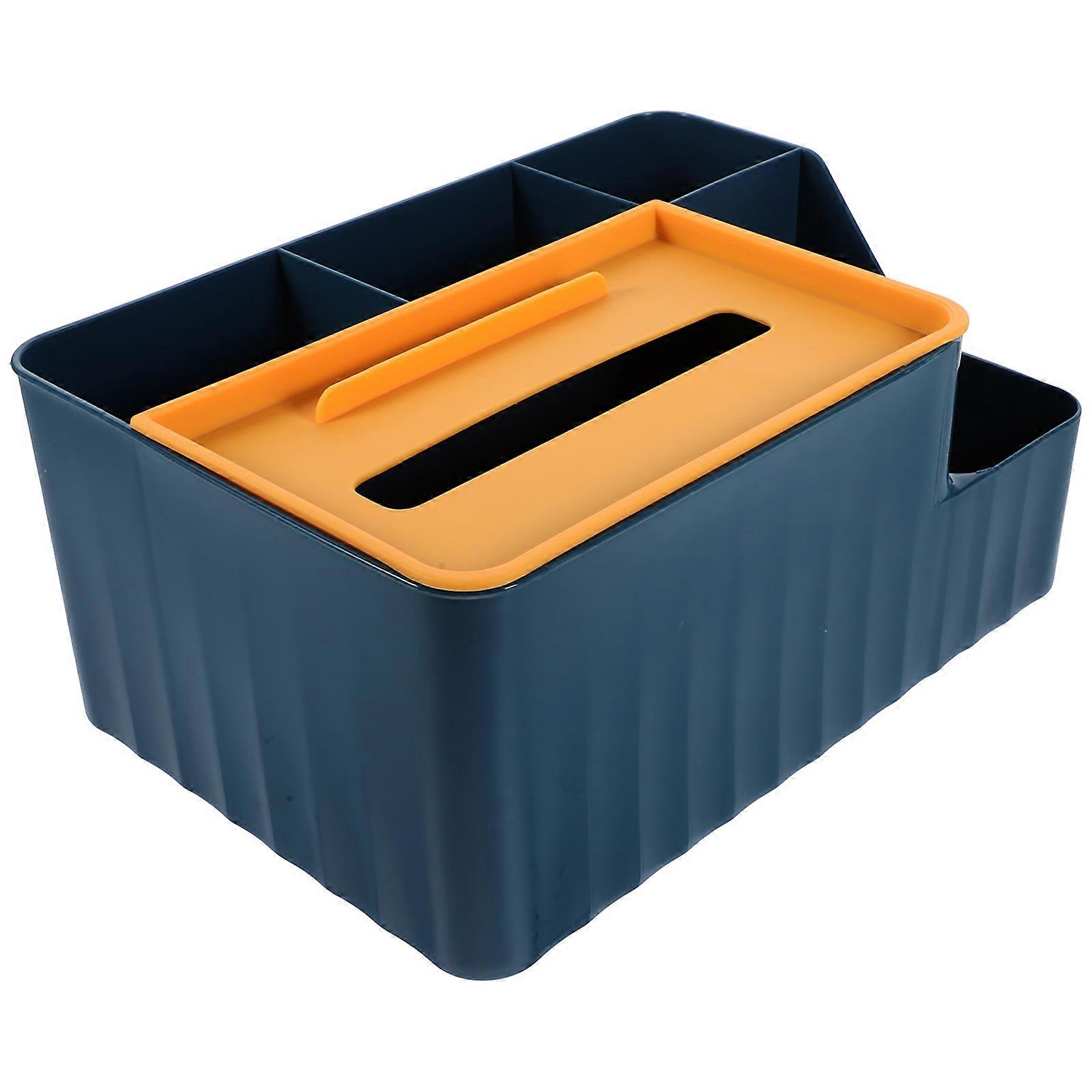 Blue Multifunctional Tissue Paper Dispenser for Napkin Storage