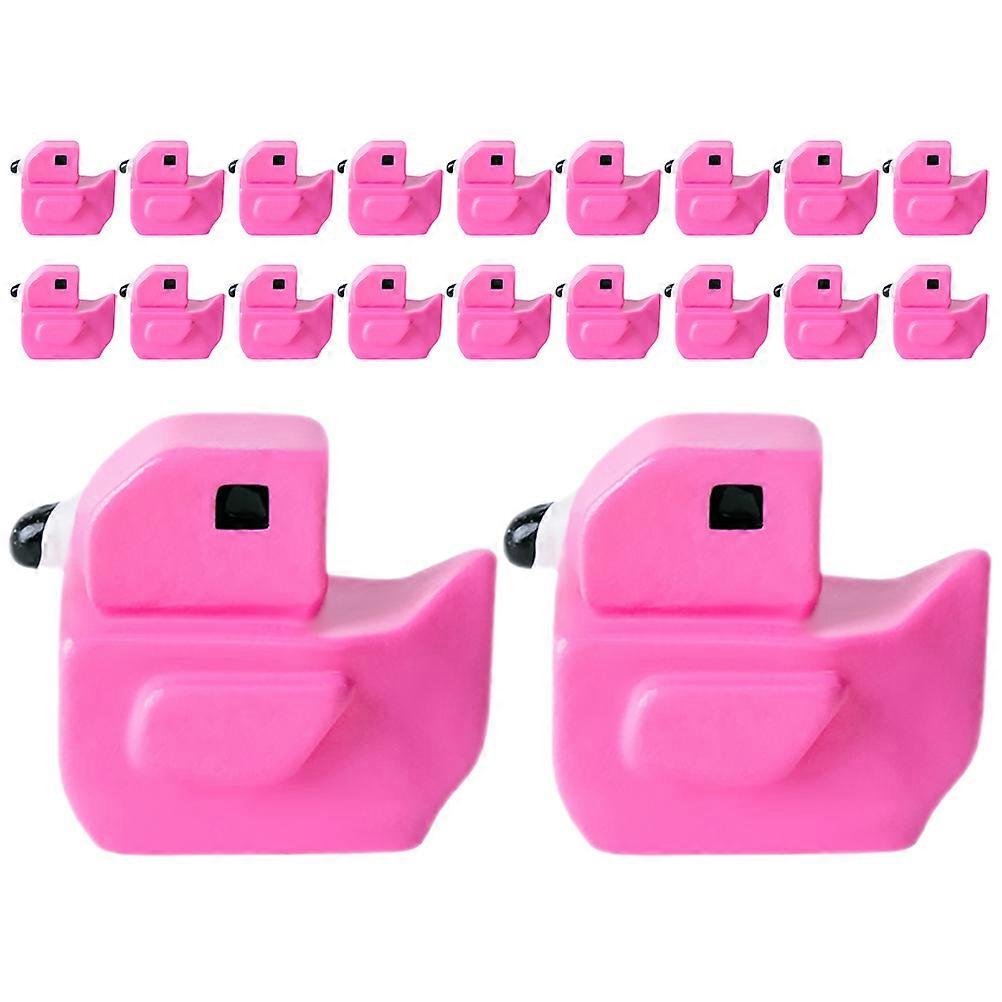 Rosy Miniature Resin Flamingo Ornaments for Garden Use 90Pcs