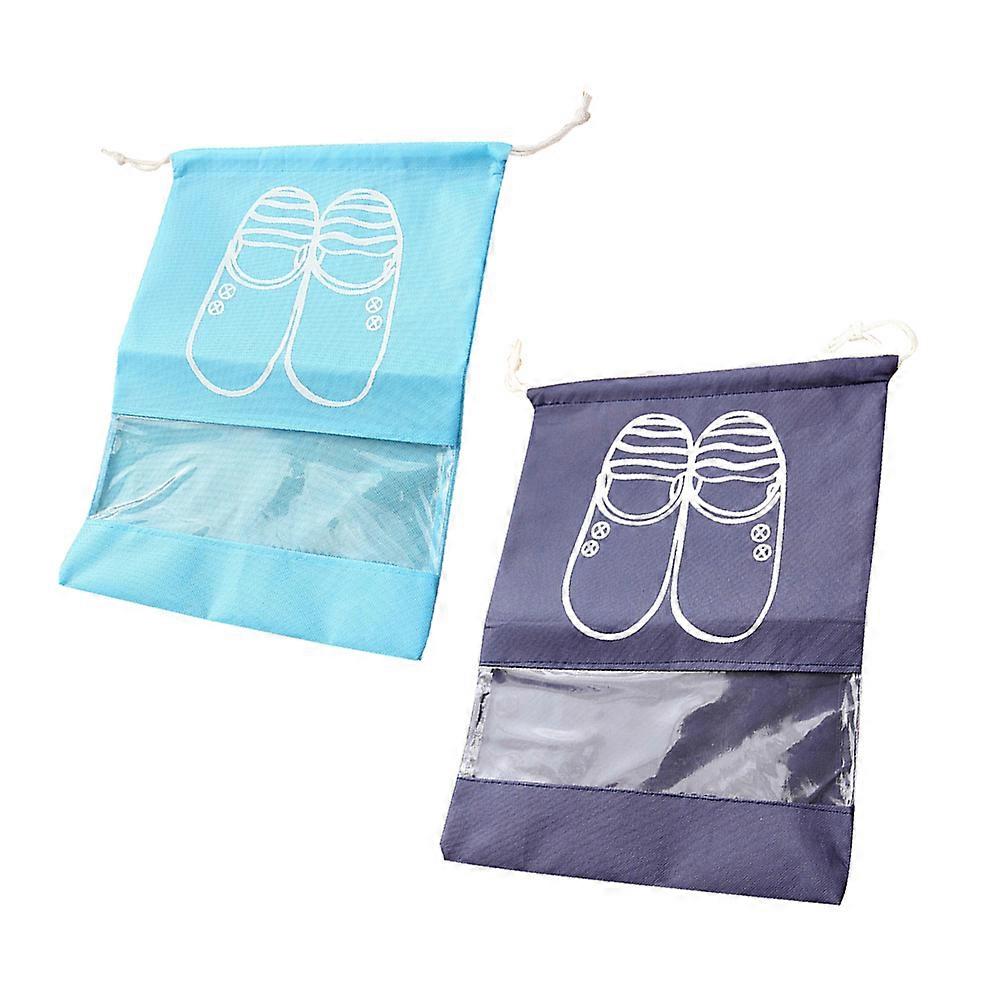 Travel Shoes Bag Drawstring Space Saving Organizer with 6Pcs Pouches