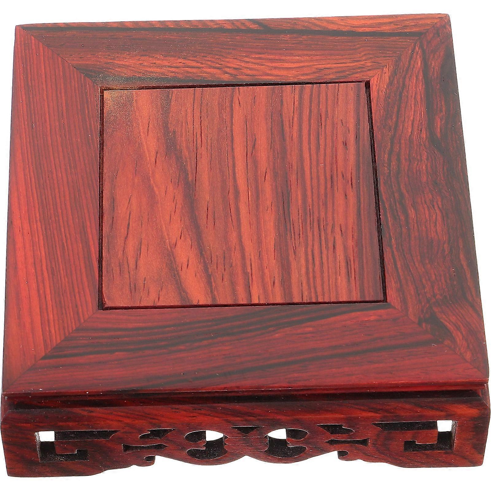 Square Wood Planter Riser Stand For Display Purposes In Office And Home 10.4x10.4cm 2Pcs