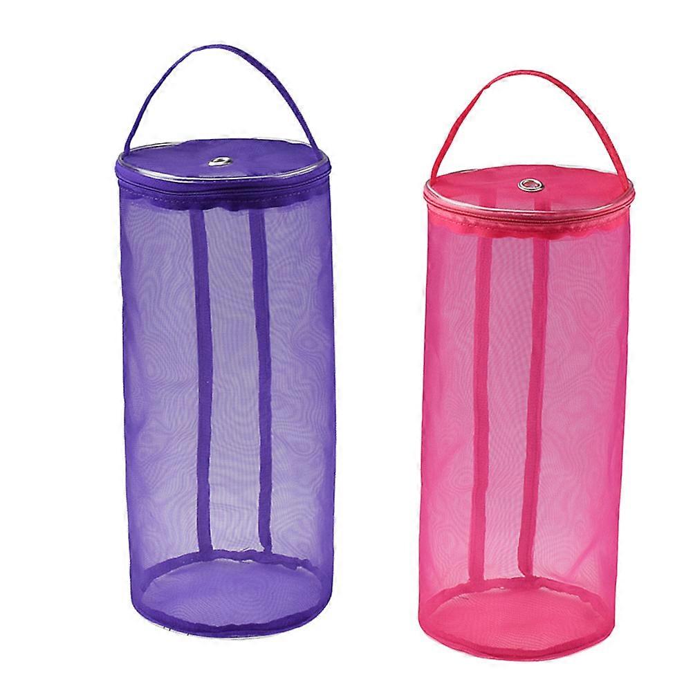 Knitting Holder Woolen Yarn Storage Bag for Storage Rose Red
