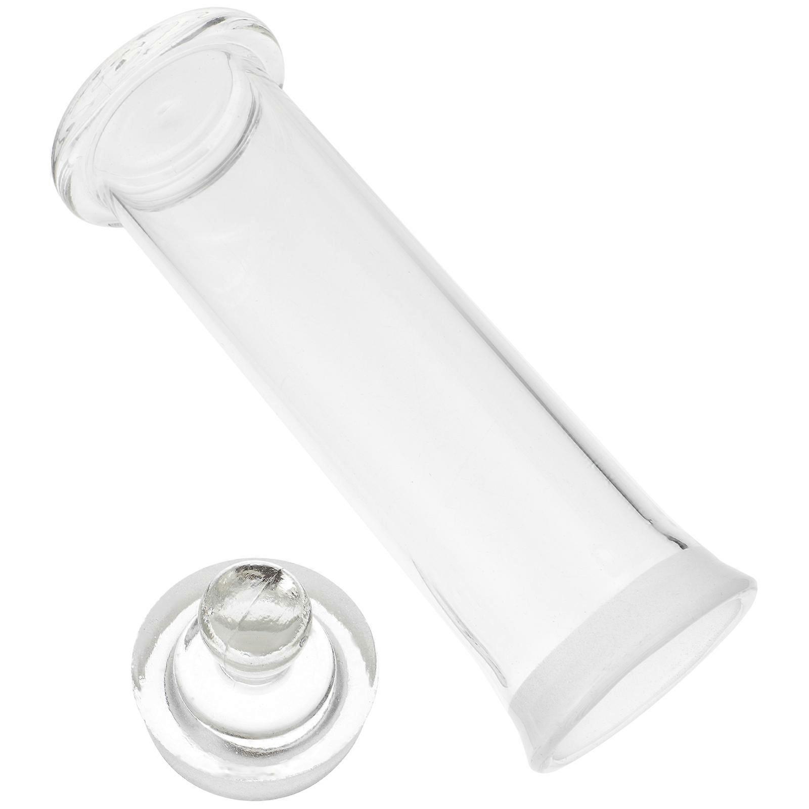 Glass Specimen Bottle Heat Resistant Bottle for Storage Use 1Pcs Transparent
