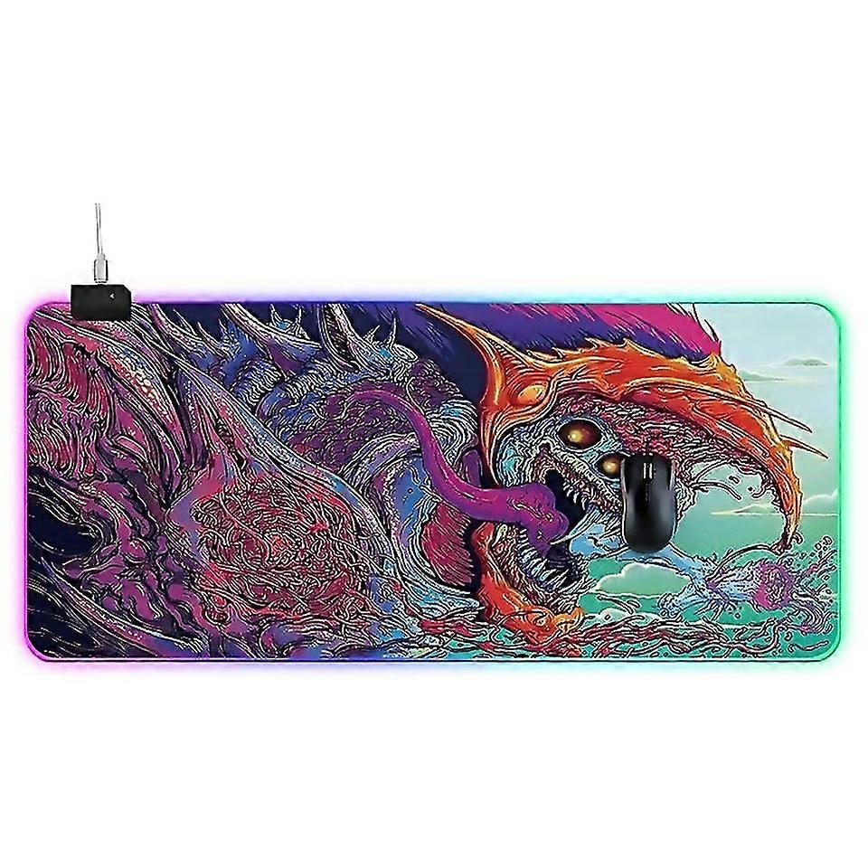 For Computer Monster Pattern Illuminated Mouse Pad Size 90 X 40 X