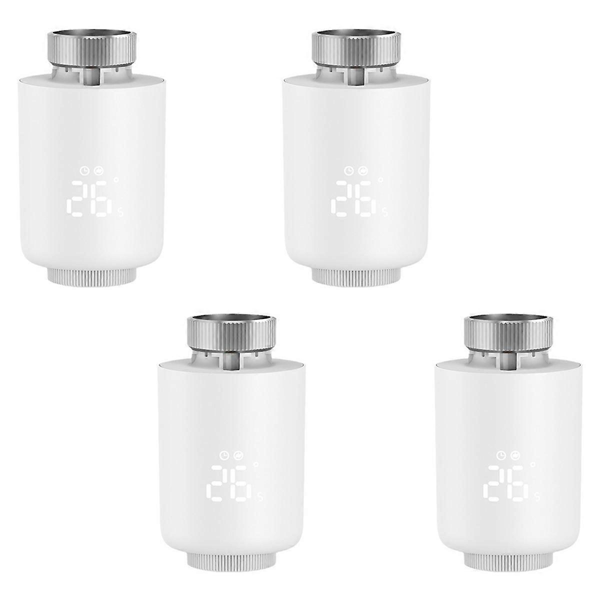 Tuya Wireless ZigBee Temperature Control Valve Radiator Actuator Intelligent TRV Temperature Control Valve 4 Pack
