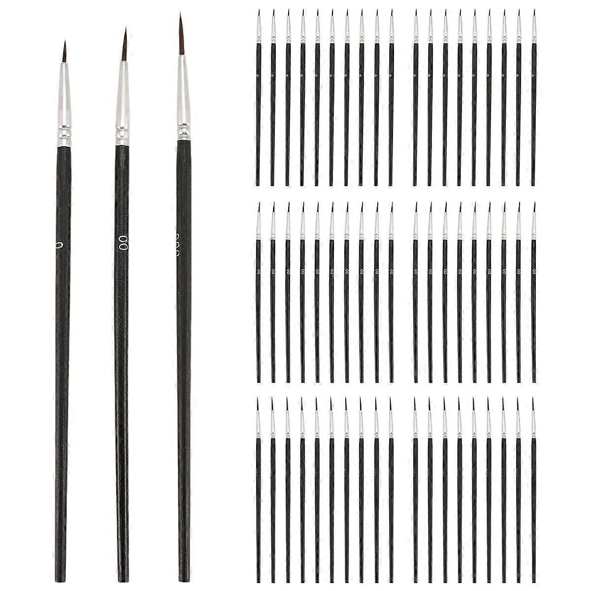 60pcs Detail Paint Brushes, Fine Tip Paint Brush with 3Sizes 0 00 000