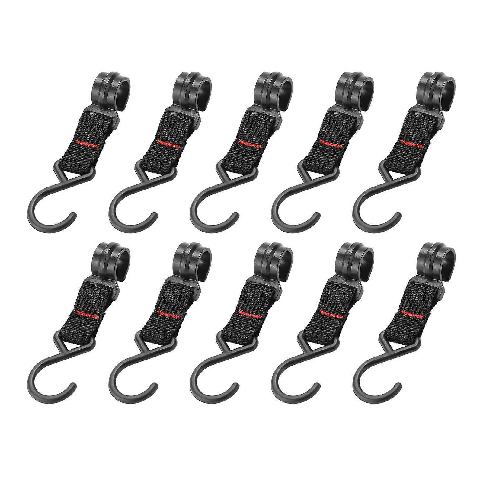 10/5x Webbing Hanging Strap Hook Pram Hooks Pushchair Car Hanger S-Hookk 10 Pieces