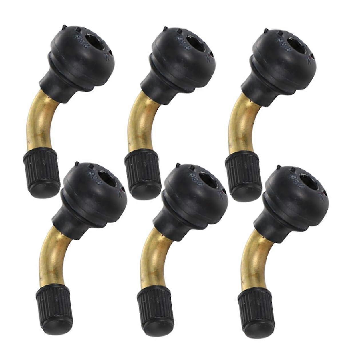 Valve Stem Extenders 6Piece Set for Car and Motorcycle Durable Elbow Easy Installation Tire Valve Tools for Safety