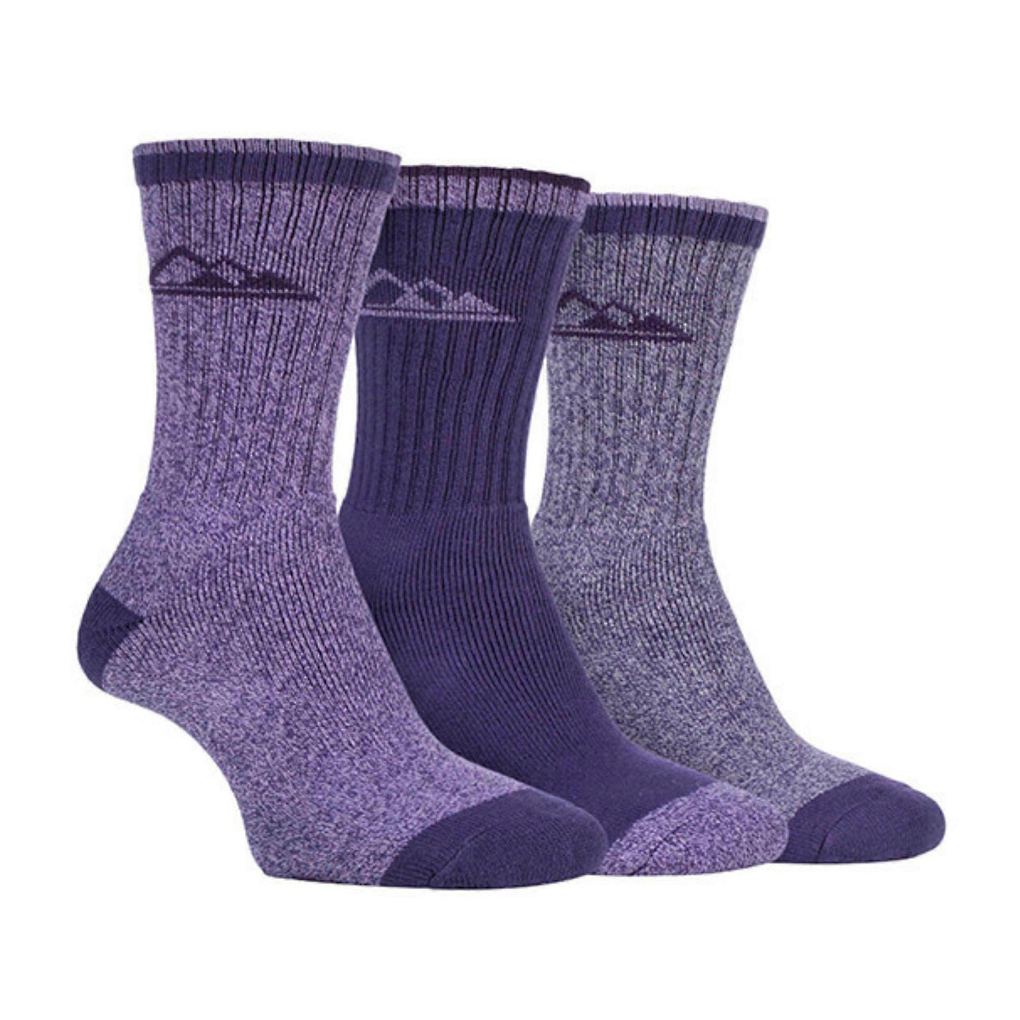 Storm Bloc - 3 Pack Ladies Lightweight Cotton Hiking Socks