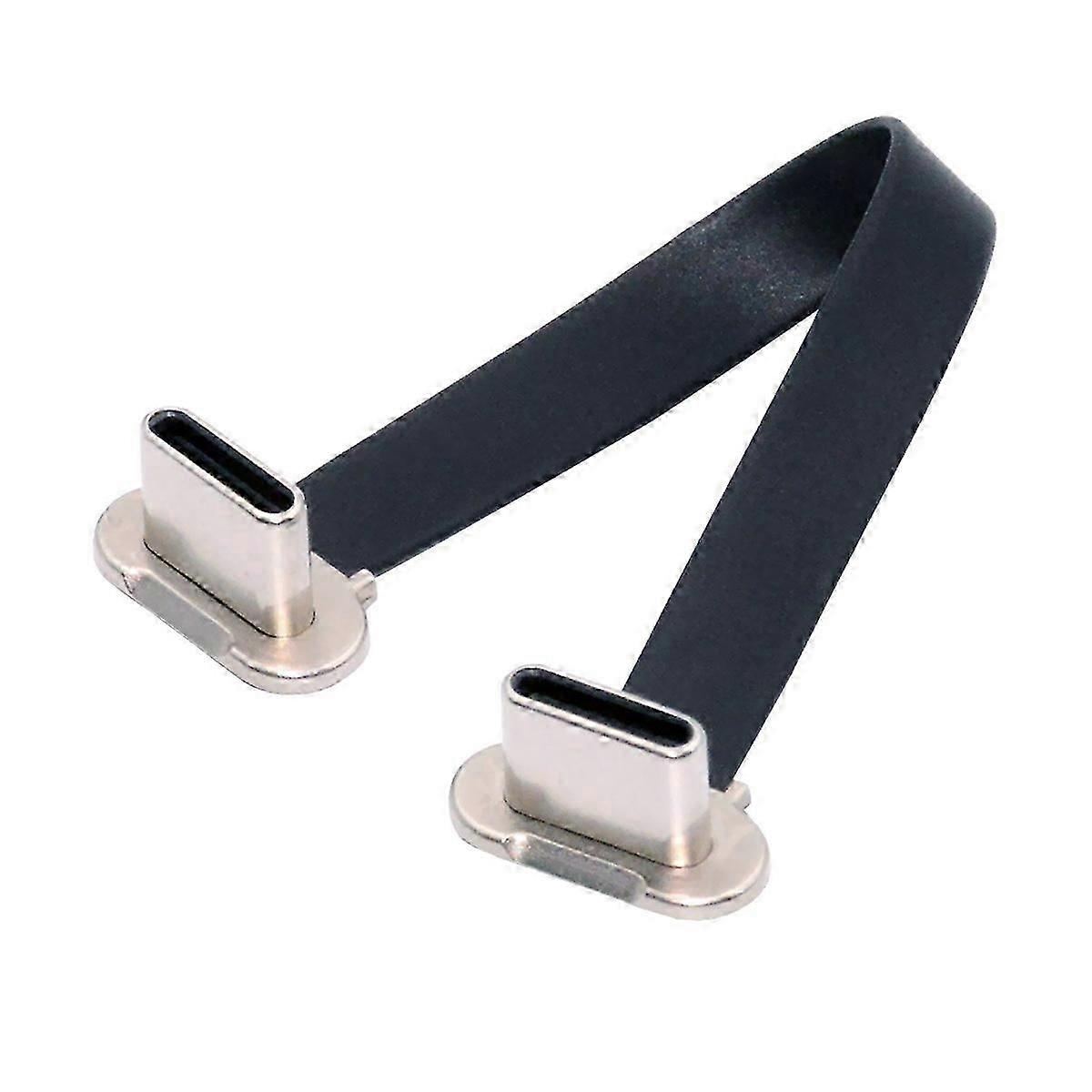 UC-170-0,07M 75 mm vinklad USB-C till USB-C ultratunn platt USB 2.0-datakabel 65 W snabbladdningssladd för L_i*