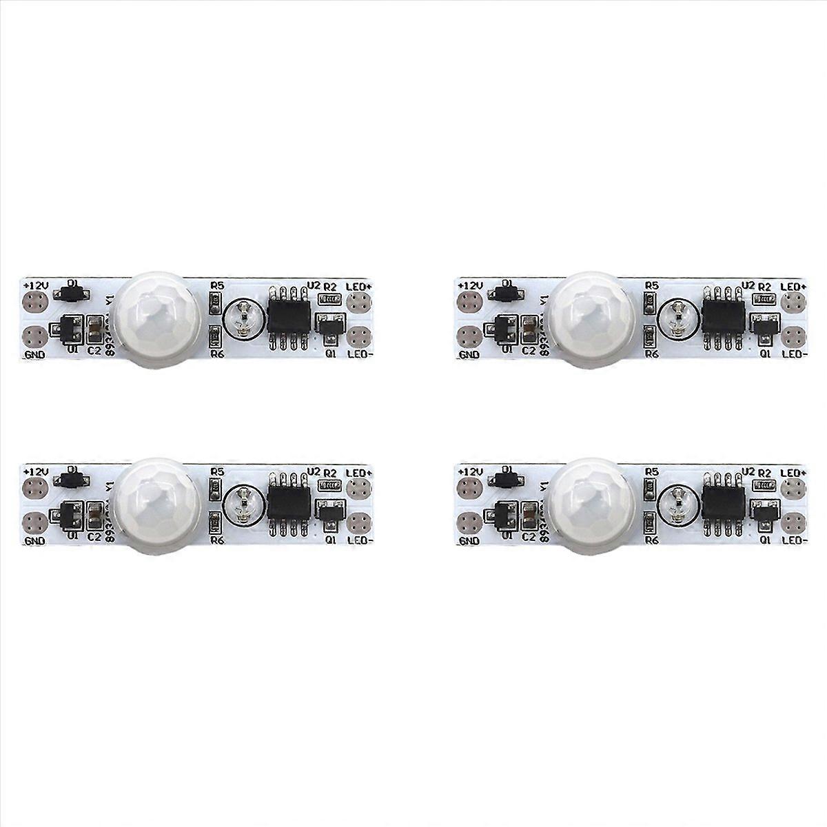 4X DC 5-24V 12V PIR Motion Sensor Switch Module Human Movement Sensor Detector Controller Switch Mod