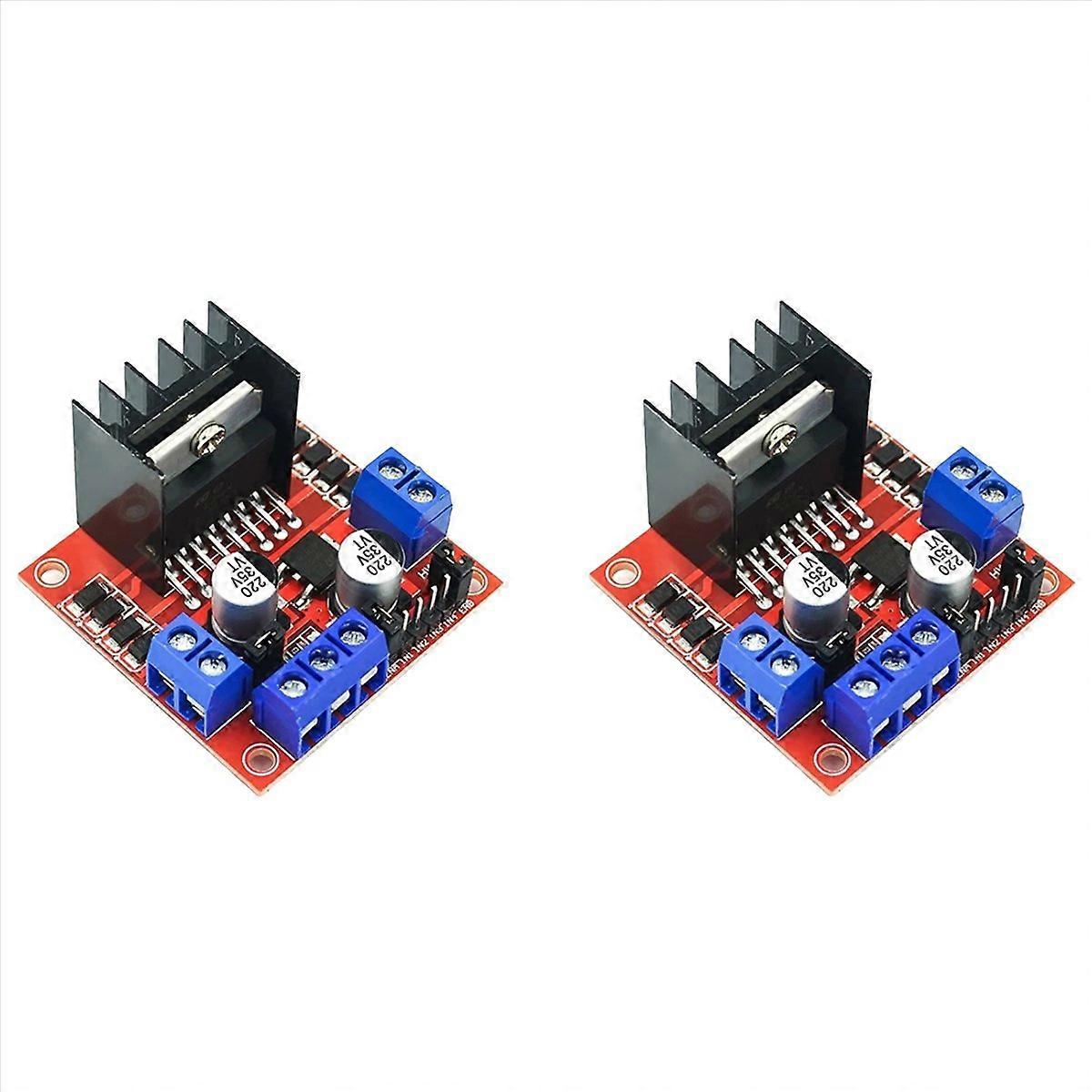 2X L298N Module Dual H-Bridge Stepper Motor Driver Board Module 2A/25W, Suitable for Robots and Smar