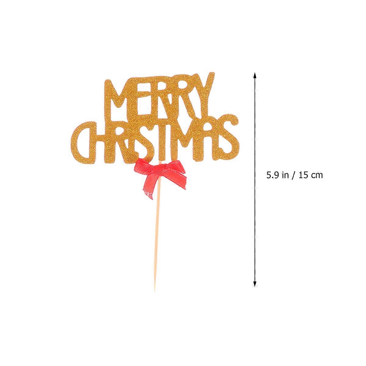 Charming 4Pcs Holiday Cake Decorating Toppers Designed For Christmas Parties And Fun Gatherings