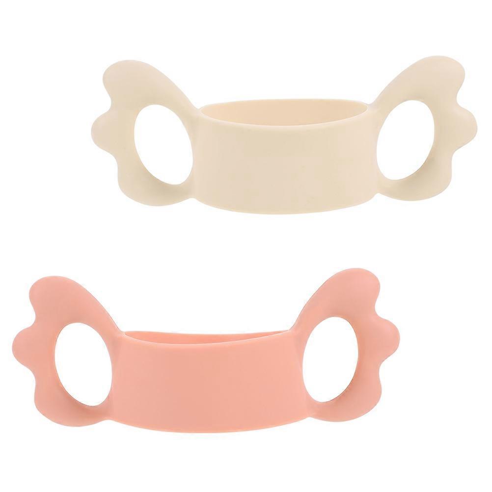 Silicone Baby Milk Bottle Handle for Gripping 2Pcs Multicolor Pack
