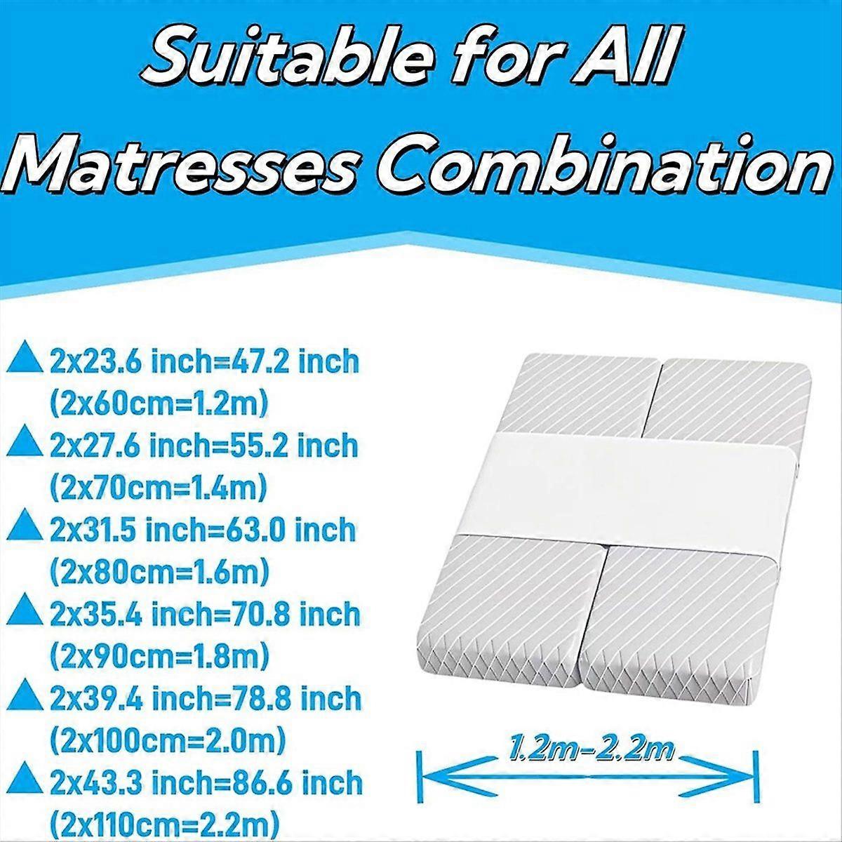 Bed Bridge Twin to ,Long Bed Converter with Metal Button and Fixing Straps.Split Filler for Adjustable Bed