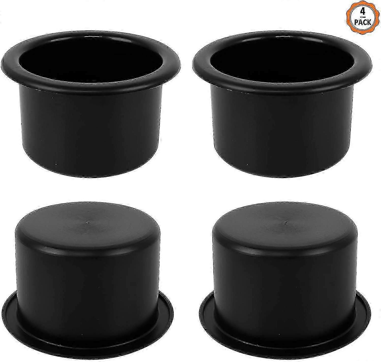 4pcsプラスチックカップホルダー、ドリンクカップホルダーユニバーサルブラックカップホルダーカーボートソファ用