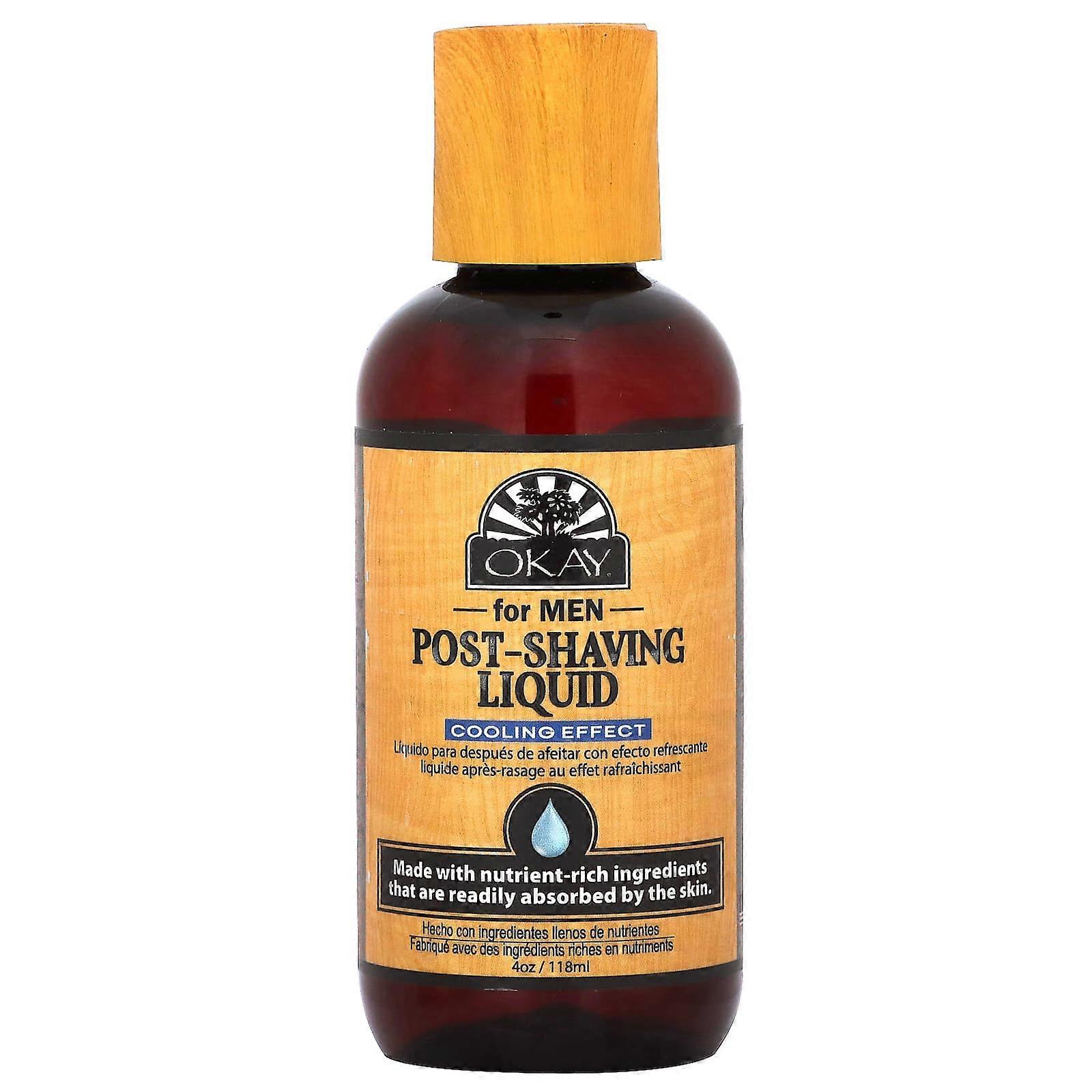 Post-Shaving Liquid For Men, Cooling Effect, 4 oz (118 ml)