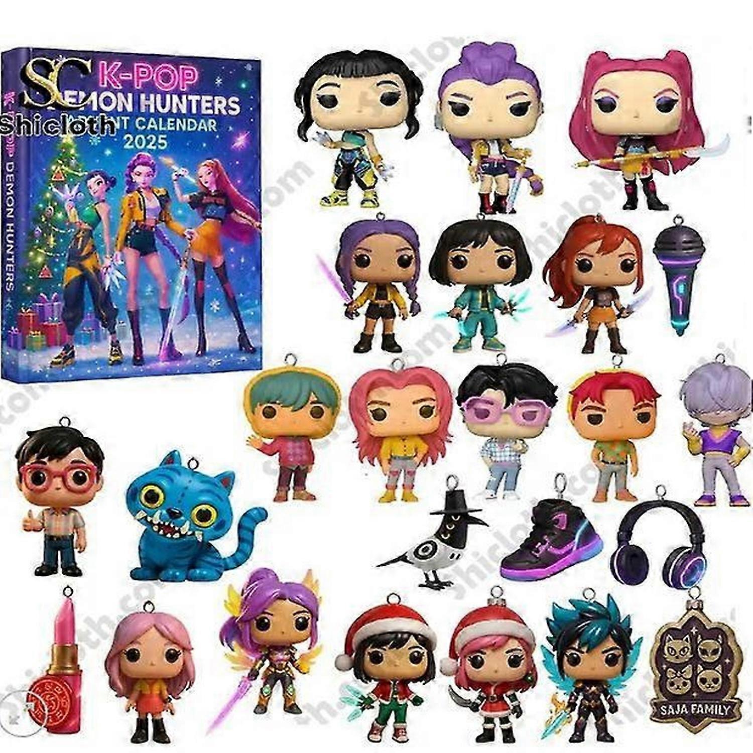 2025 Korean Wave Devil Hunter Blakpink Advent Festival Blind Box Χριστουγεννιάτικο δέντρο Διακόσμηση Ακρυλικό μενταγιόν