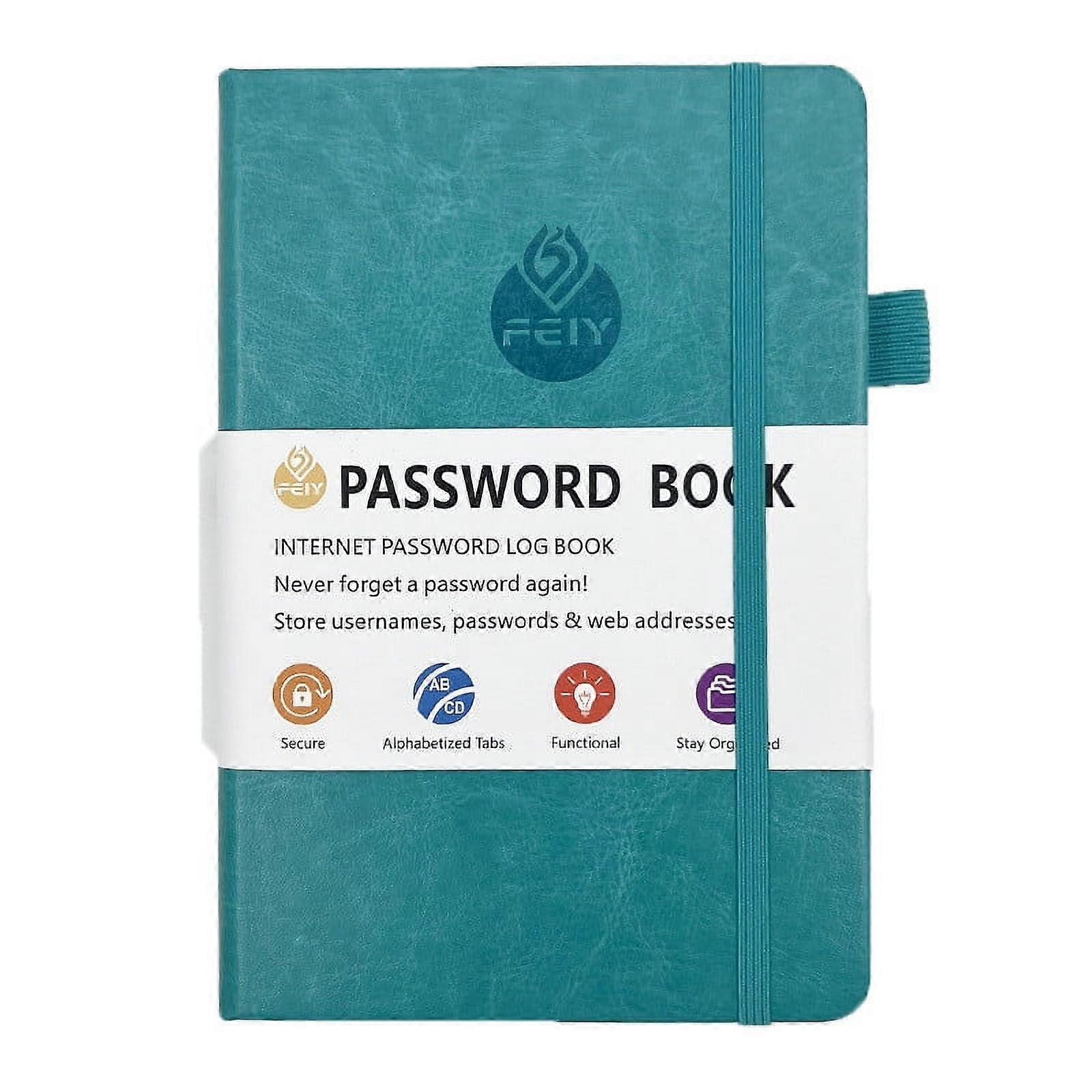 Herrnalise Password Book with Tabs, Compatible with All Websites. Pocket-Sized Logbook for Computer & Website Logins, Alphabetical Organizer