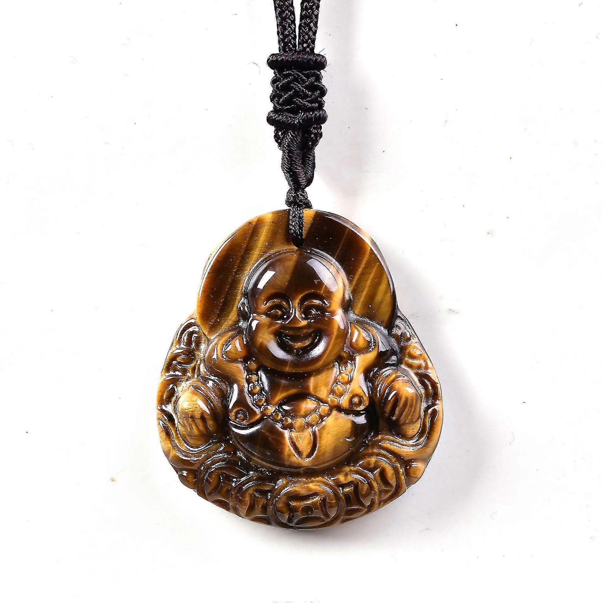 メンズタイガーアイストーンお守りお守り保護ペンダントネックレス自然治癒クリスタル彫刻ジェムストーンネックレスラッキー用