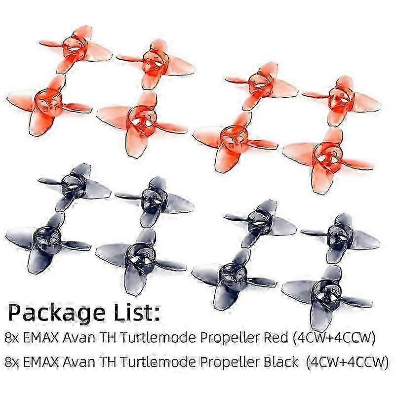 16Pcs for EMAX Avan Tinyhawk TH Propeller 40mm 4-Blade 1.5mm Hole