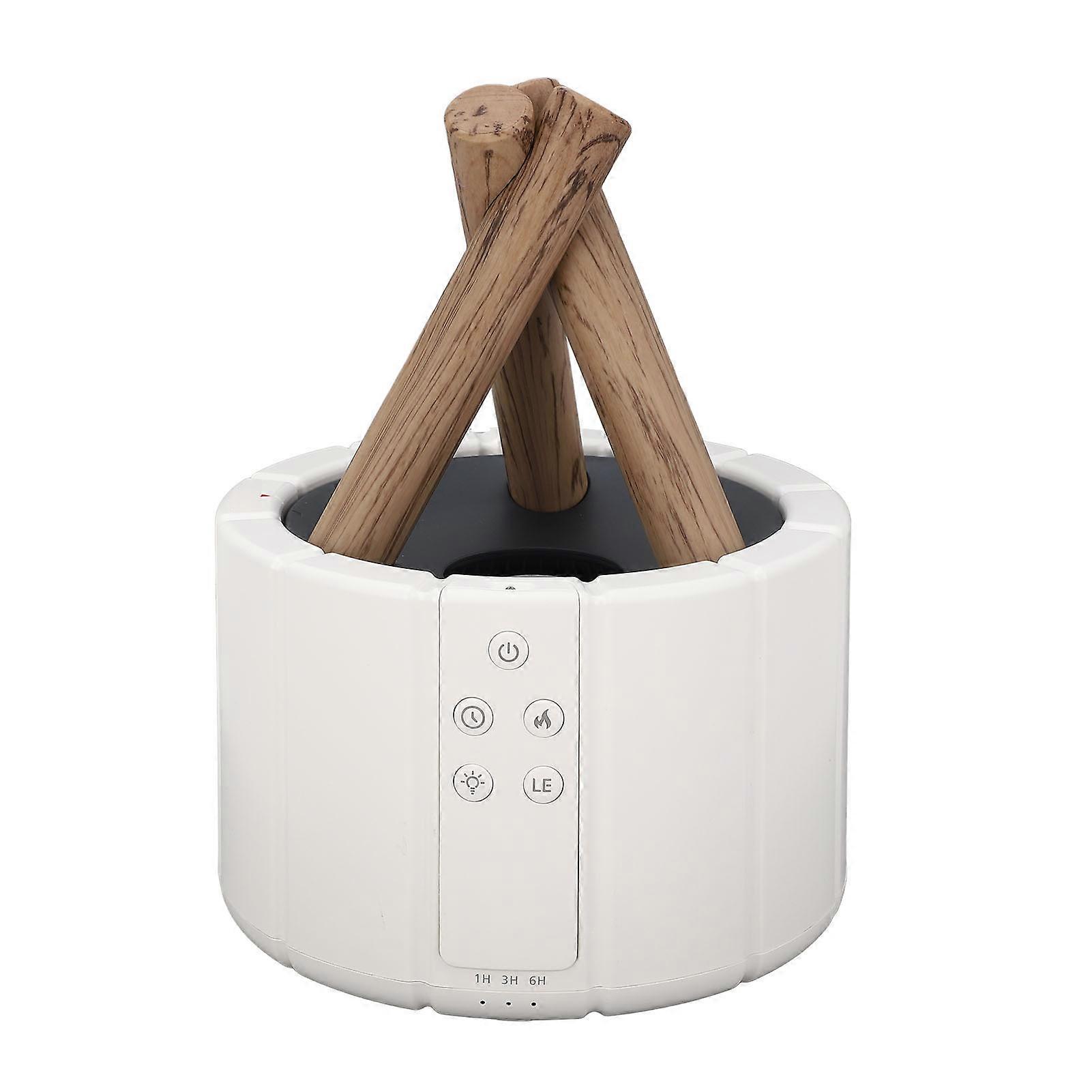 Bonfire Diffuser 250ml Campfire Flame Fire Diffuser Innovative Simulated Campfire Humidifier for Home Office Tabletop White 