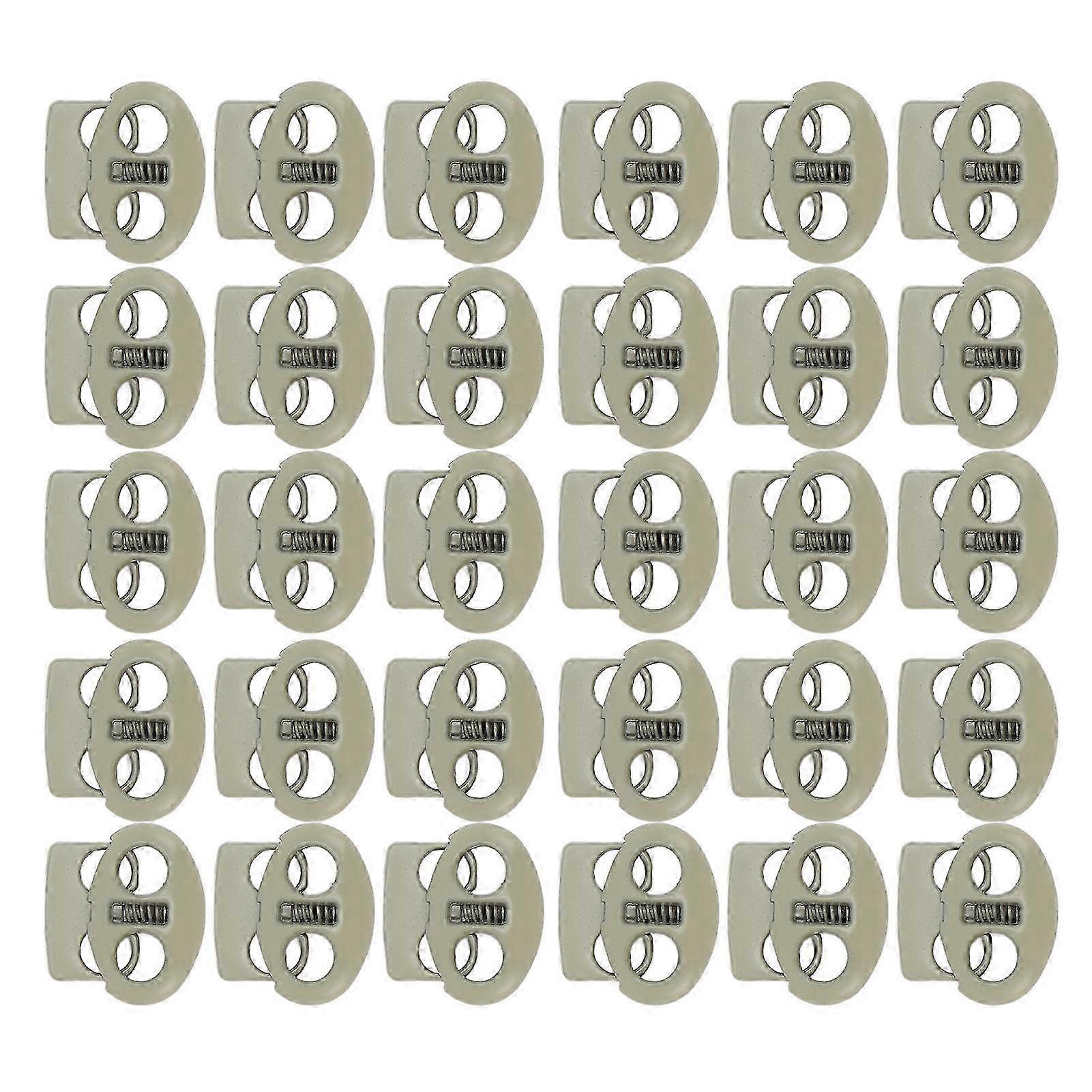 2025 30PCS Metal Cord Locks End Spring Stop Toggle Stoppers Rustproof Lightweight Lanyard String Cord Toggles for Drawstring Clothing Shoelaces Backpa