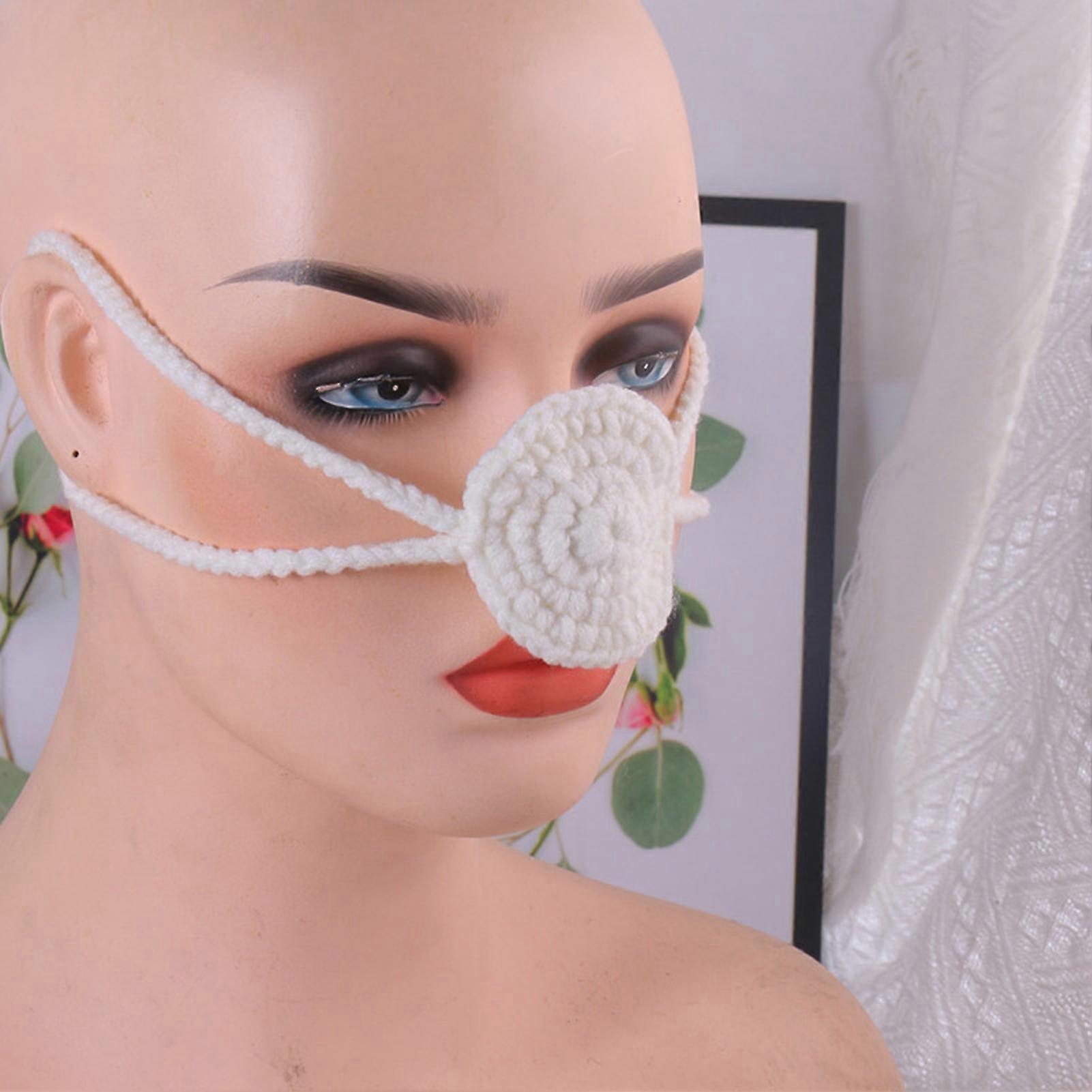 Pure-Color Wool Nose Warmer Windproof Soft Protector for Outdoor Activities