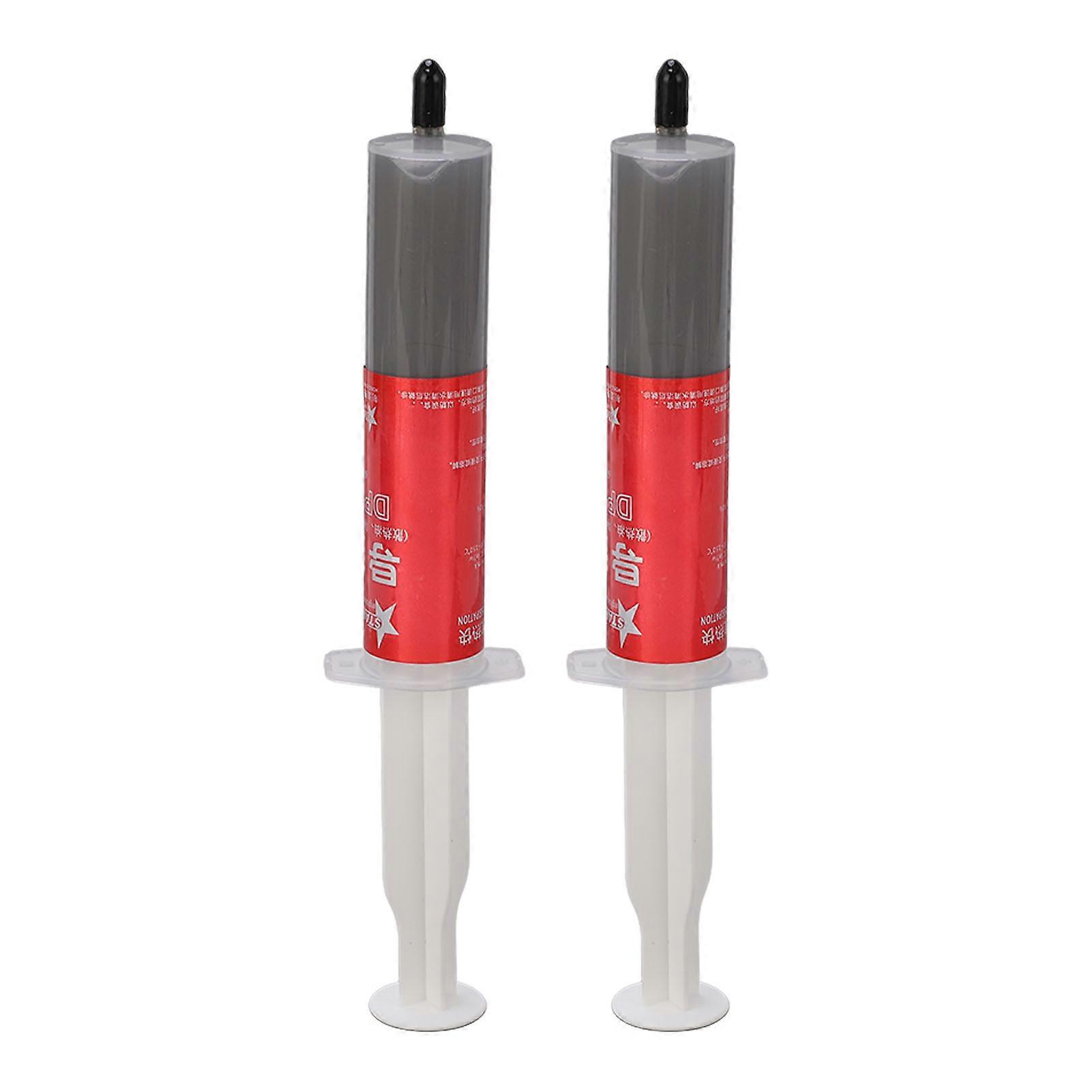2Pcs Thermal Paste Silicone Grease Compound Syringe Design Accessory for CPU Computer