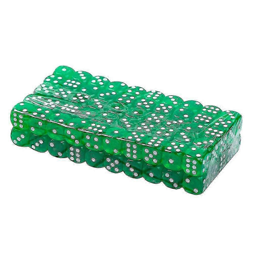 Transparent game dice for clubs - 14mm 100pcs colorful set